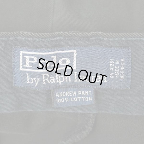 画像3: 90's Polo Ralph Lauren 2タック チノトラウザー "ANDREW PANT / BLACK" (3)