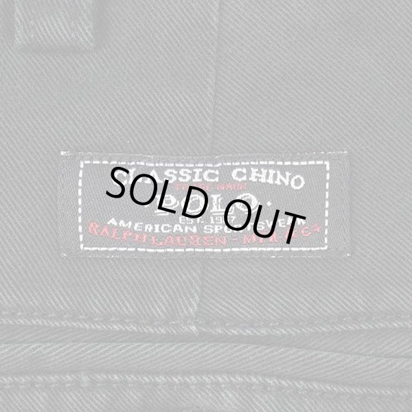 画像4: 90's Polo Ralph Lauren 2タック チノトラウザー "ANDREW PANT / BLACK" (4)