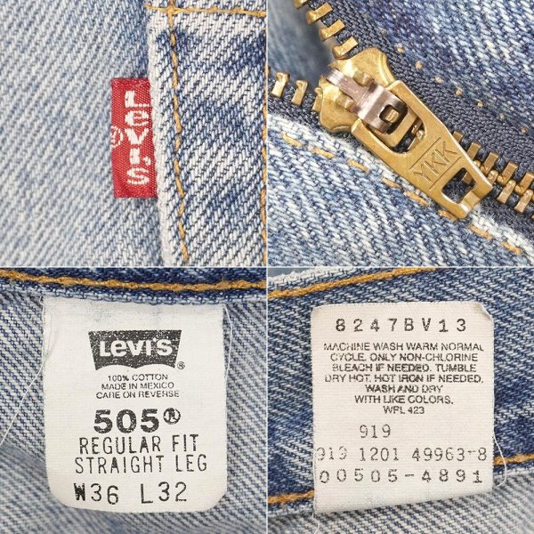 画像4: Early 00's Levi's 505 デニムパンツ "W36 L32" (4)