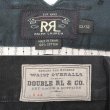 画像3: 00's RRL バックルバック ブラックデニムワークパンツ (3)