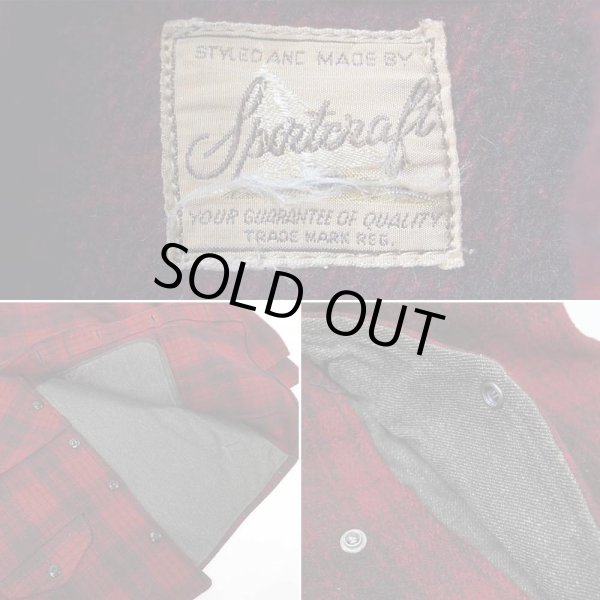 画像3: 30-40's Sportcraft マッキノーウールジャケット “Black Chambray Sleek” (3)