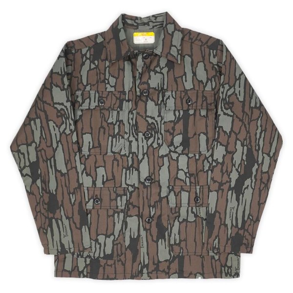 画像1: 80's CALIFORNIA BRAND トレバークカモ柄 シャツジャケット "MADE IN USA / DEADSTOCK" (1)