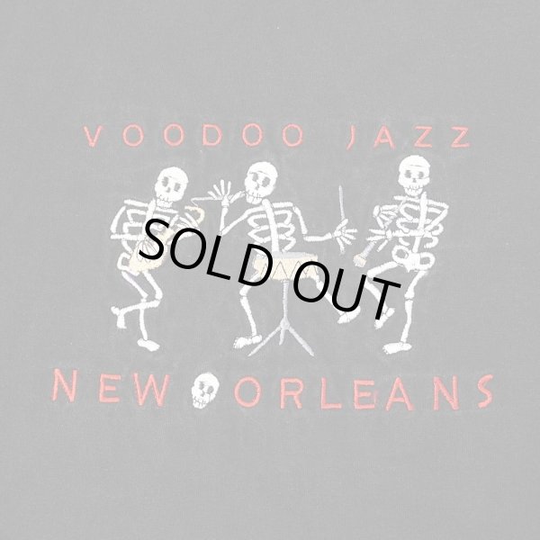 画像2: Early 00's VOODOO JAZZ NEW ORLEANS ロゴ刺繍Tシャツ (2)