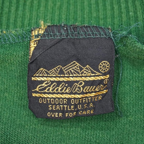 画像2: 90's Eddie Bauer タートルネック カットソー "黒タグ" (2)