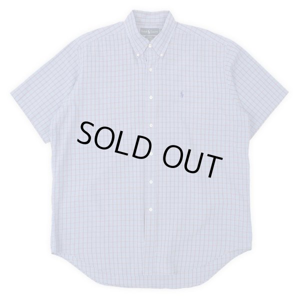 画像1: 90's Polo Ralph Lauren S/S ボタンダウンシャツ "BLAKE / BLUE Plaid" (1)