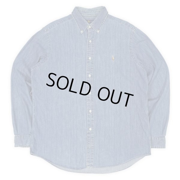 画像1: 00's Polo Ralph Lauren デニムボタンダウンシャツ (1)