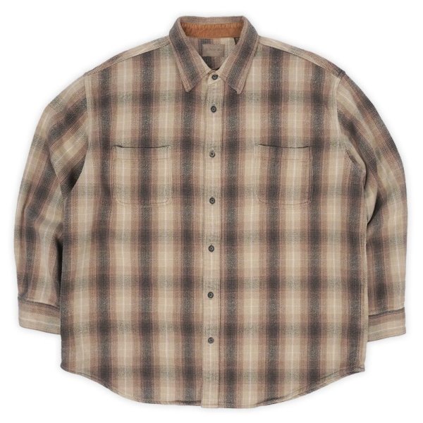 画像1: Late 90's ST JOHN'S BAY ヘビーネルシャツ "Ombre Plaid" (1)