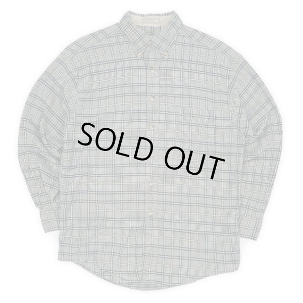 画像1: 90's KHAKI'S by ARROW ボタンダウンシャツ "COTTON × RAYON / GRAY PLAID" (1)
