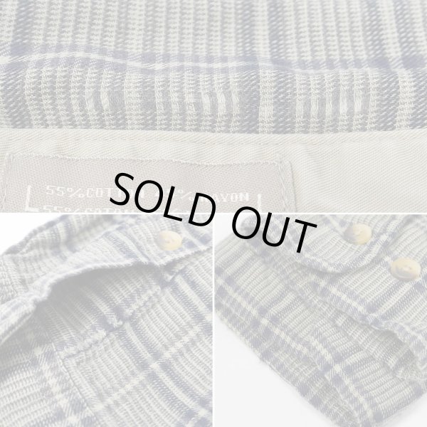 画像5: 90's KHAKI'S by ARROW ボタンダウンシャツ "COTTON × RAYON / GRAY PLAID" (5)