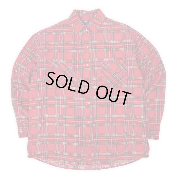 画像1: 90's SAUGATUCK プリントネルシャツ "Red Plaid" (1)