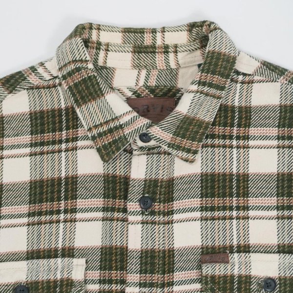 画像3: 00's ORVIS ヘビーネルシャツ “Olive Plaid” (3)