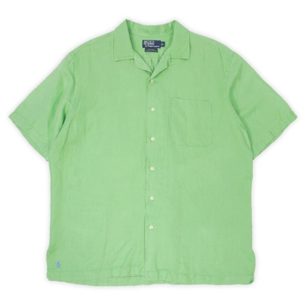 画像1: 90's Polo Ralph Lauren S/S オープンカラーシャツ "CALDWELL / SILK×LINEN" (1)