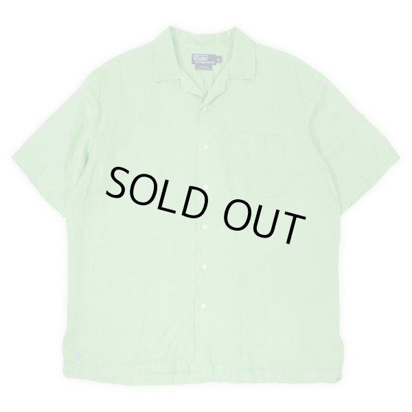 画像1: 90's Polo Ralph Lauren S/S オープンカラーシャツ "CALDWELL / SILK×LINEN" (1)