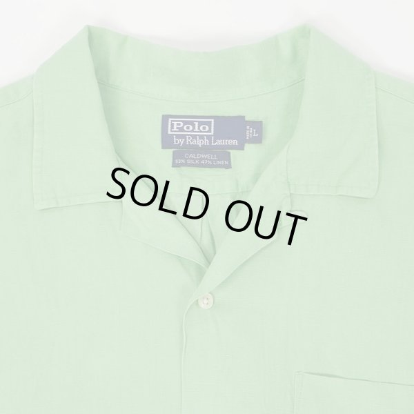 画像3: 90's Polo Ralph Lauren S/S オープンカラーシャツ "CALDWELL / SILK×LINEN" (3)