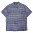 画像1: 00's Dickies S/S オープンカラーシャツ "Navy Plaid" (1)