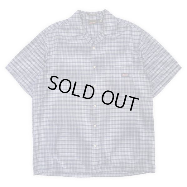 画像1: 00's Dickies S/S オープンカラーシャツ "Navy Plaid" (1)