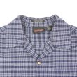画像3: 00's Dickies S/S オープンカラーシャツ "Navy Plaid" (3)