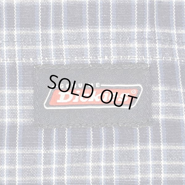 画像4: 00's Dickies S/S オープンカラーシャツ "Navy Plaid" (4)