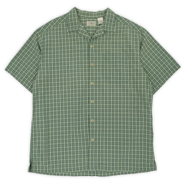 画像1: 00's L.L.Bean S/S 総柄 オープンカラーシャツ 【8】 (1)