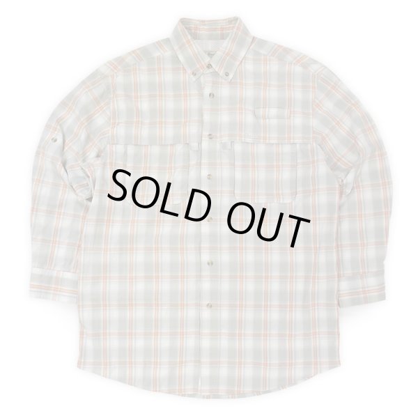 画像1: 00's L.L.Bean ナイロンフィールドシャツ "Gray Ombre Plaid" (1)