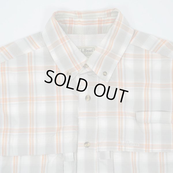 画像3: 00's L.L.Bean ナイロンフィールドシャツ "Gray Ombre Plaid" (3)