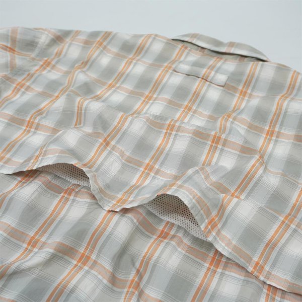 画像4: 00's L.L.Bean ナイロンフィールドシャツ "Gray Ombre Plaid" (4)