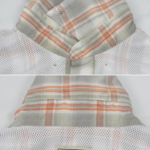 画像6: 00's L.L.Bean ナイロンフィールドシャツ "Gray Ombre Plaid" (6)