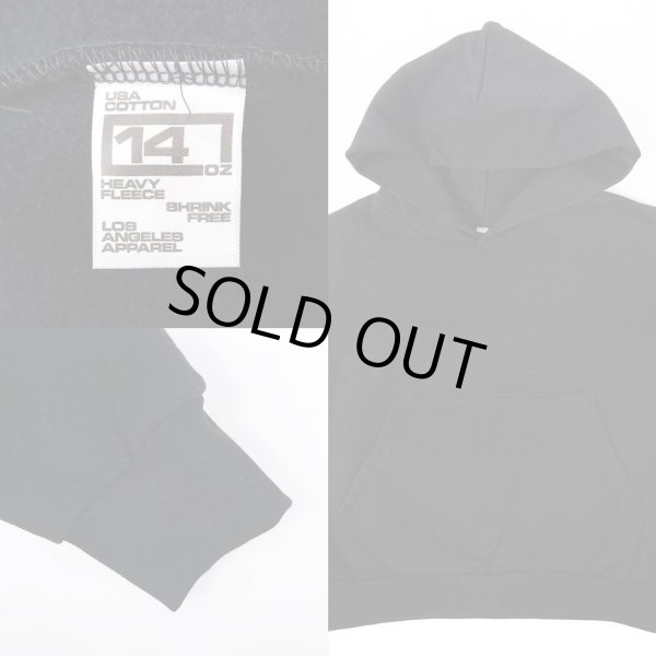画像3: LOS ANGELES APPAREL 14oz. HEAVY FLEECE HOODED PULLOVER SWEATSHIRT “BLACK” (3)