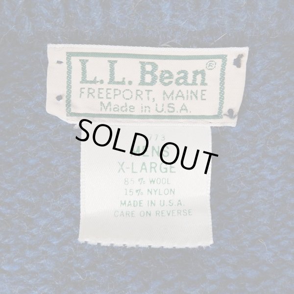 画像2: 80-90's L.L.Bean ウールニット "MADE IN USA / BLUE" (2)