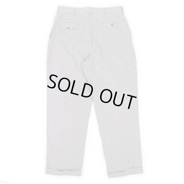 画像2: 90's Polo Ralph Lauren 2タック チノトラウザー "ピンチェック柄 / W32 L30" (2)