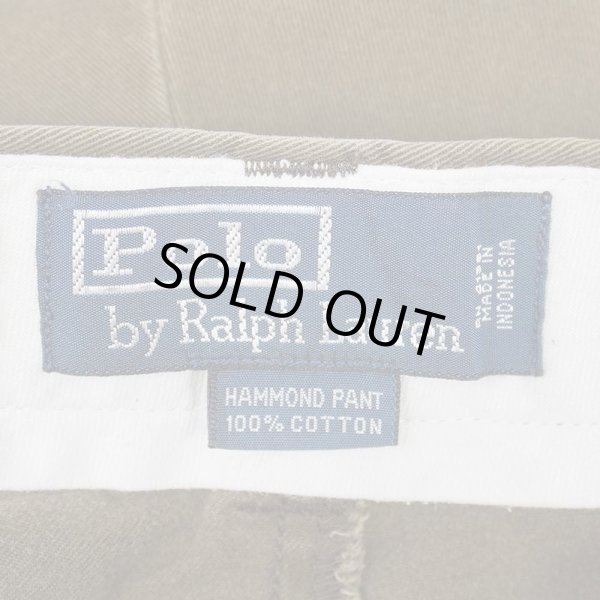 画像3: 90's Polo Ralph Lauren 2タック チノトラウザー "HAMMOND PANT / Dark Brown" (3)