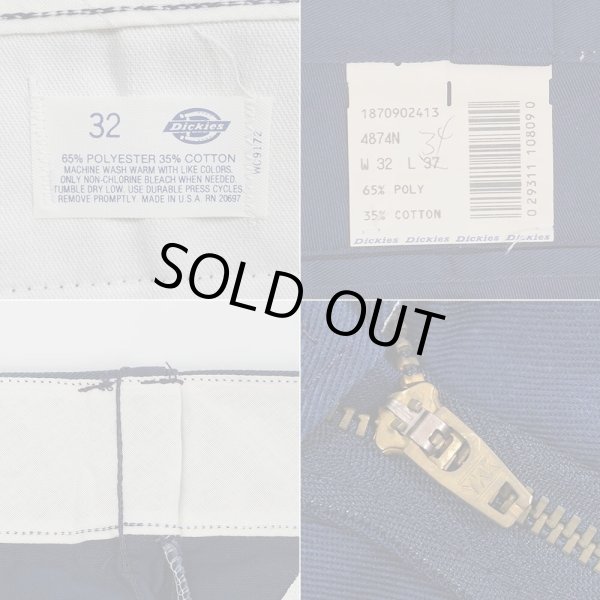 画像4: 80's Dickies 874 ワークパンツ "NAVY / MADE IN USA / DEADSTOCK" (4)
