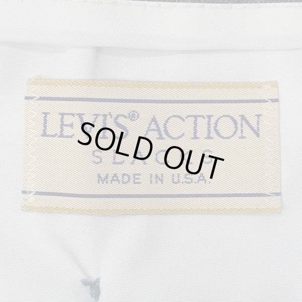 画像3: 80-90's Levi's アクションスラックス "MADE IN USA / HEATHER BLUE / W34 L32相当" (3)