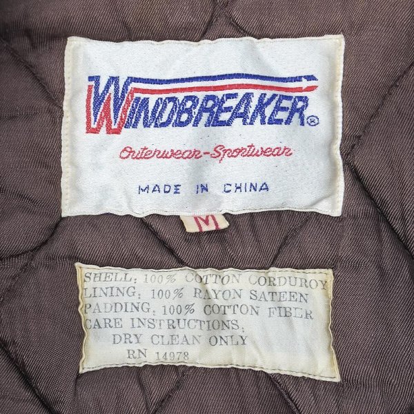 画像2: 80's WIND BREAKER キルティングライナー コーデュロイブルゾン (2)