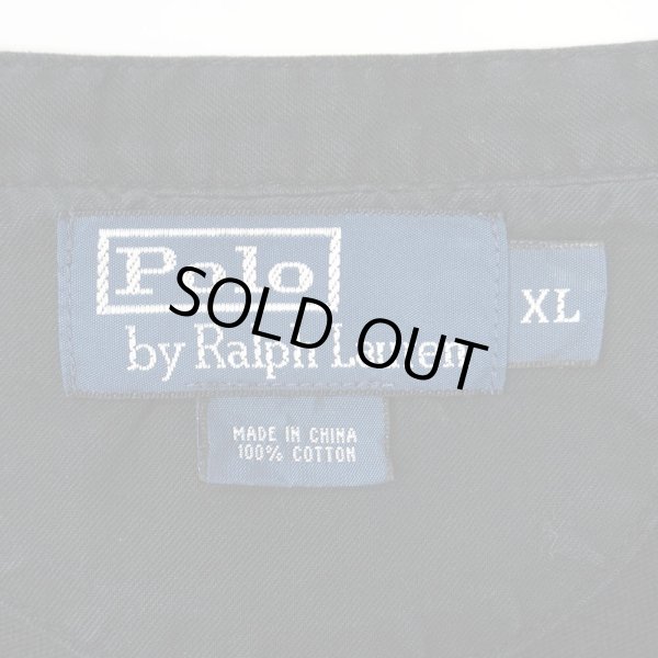画像2: 00's Polo Ralph Lauren ヘンリーネックカットソー "BLACK" (2)