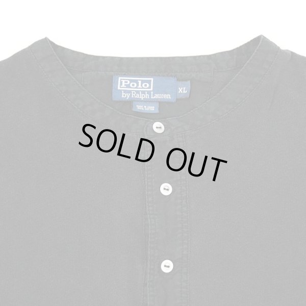 画像3: 00's Polo Ralph Lauren ヘンリーネックカットソー "BLACK" (3)