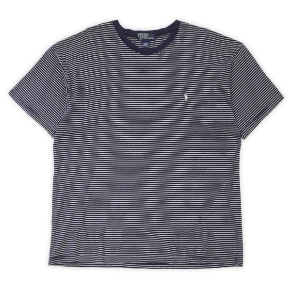 画像1: 90's Polo Ralph Lauren ボーダーTシャツ "NAVY × WHITE" (1)
