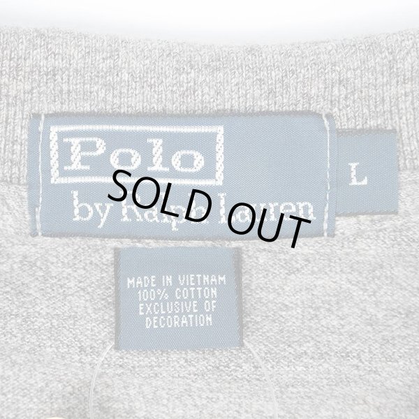 画像2: 00's Polo Ralph Lauren L/S ポロシャツ "HEATHER GRAY" (2)