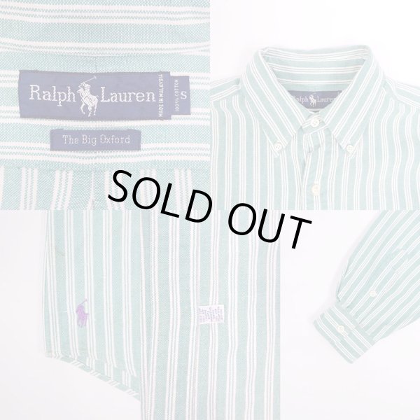 画像3: 90's Ralph Lauren マルチストライプ柄 ボタンダウンシャツ “THE BIG OXFORD” (3)
