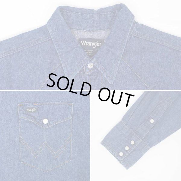 画像4: 90's Wrangler デニムウエスタンシャツ (4)