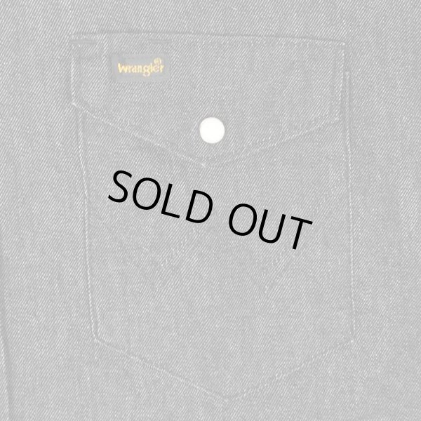 画像4: 90's Wrangler 先染め ブラックデニムウエスタンシャツ "MADE IN USA" (4)