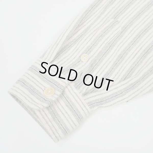 画像4: 90's DKNY マルチストライプ柄 バンドカラーネルシャツ (4)