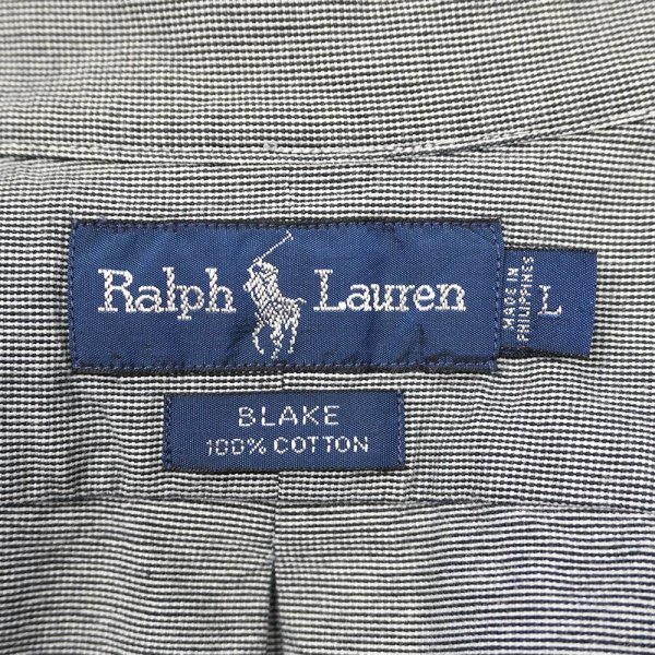 画像2: 90's Polo Ralph Lauren ボタンダウンシャツ "BLAKE / PIN CHECK" (2)