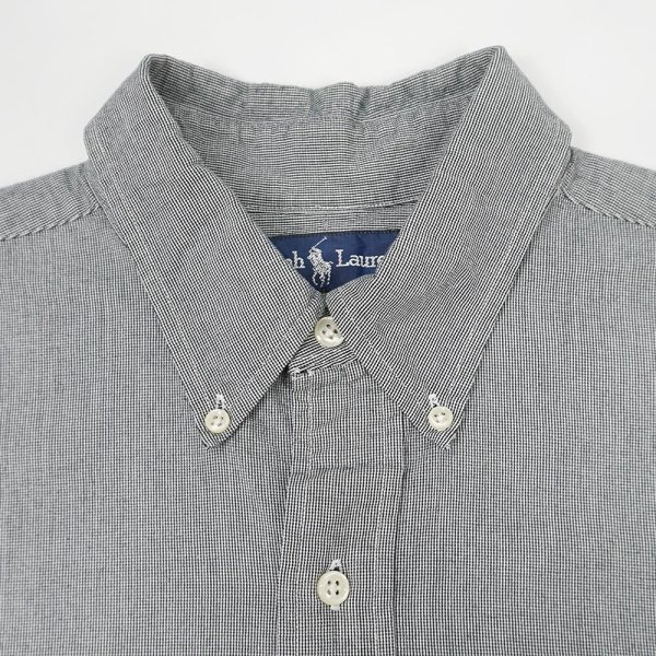 画像4: 90's Polo Ralph Lauren ボタンダウンシャツ "BLAKE / PIN CHECK" (4)