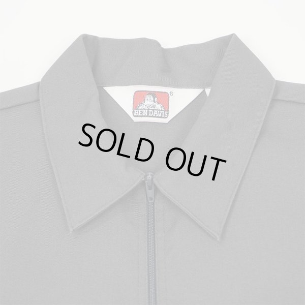 画像4: 00's BEN DAVIS S/S ハーフジップ ワークシャツ "MADE IN USA / DEADSTOCK / CHARCOAL" (4)
