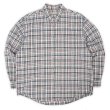 画像1: 90's Eddie Bauer ボタンダウンシャツ "Navy Plaid" (1)