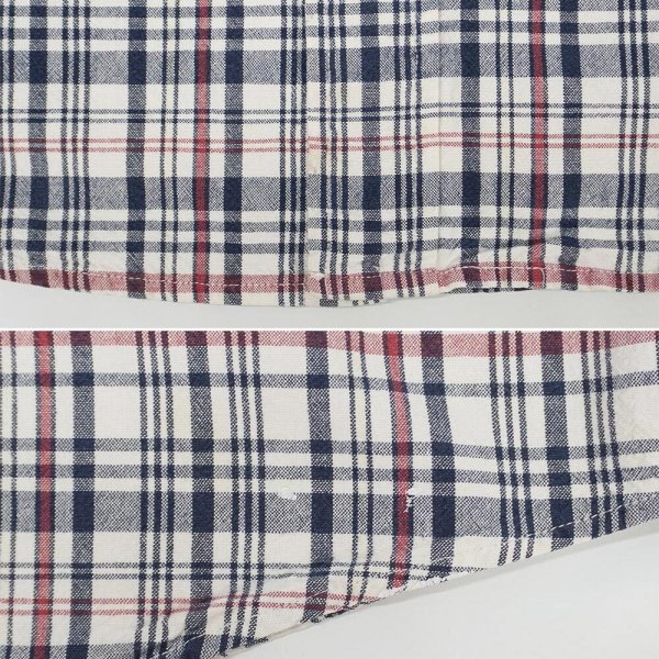 画像5: 90's Eddie Bauer ボタンダウンシャツ "Navy Plaid" (5)