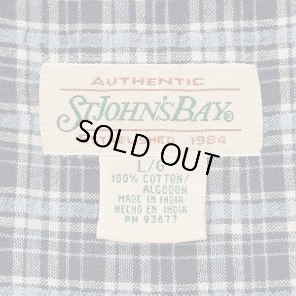 画像2: 90's ST JOHN'S BAY S/S シアサッカーシャツ (2)