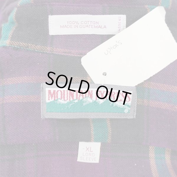 画像2: 90's MOUNTAIN EXPRESS フランネル ボタンダウンシャツ "DEADSTOCK" (2)