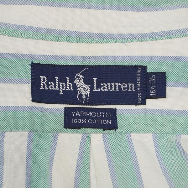 画像2: 90's Polo Ralph Lauren マルチストライプ柄 ボタンダウンシャツ "YARMOUTH" (2)
